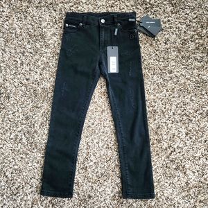 Boys Dolce Gabbana Black Distressed Jeans size 8